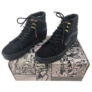 Marvel Vans Sk8-Hi Black Panther Skate Shoes Suede Sneakers Men's 5.5 Women's 7